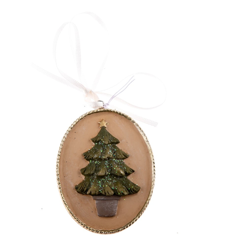 E-shop Závesná ozdoba s motívom vianočného stromu Dakls, dĺžka 5,5 cm