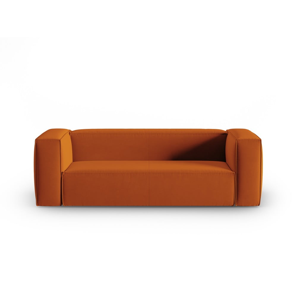 Oranžová zamatová pohovka 200 cm Mackay – Cosmopolitan Design
