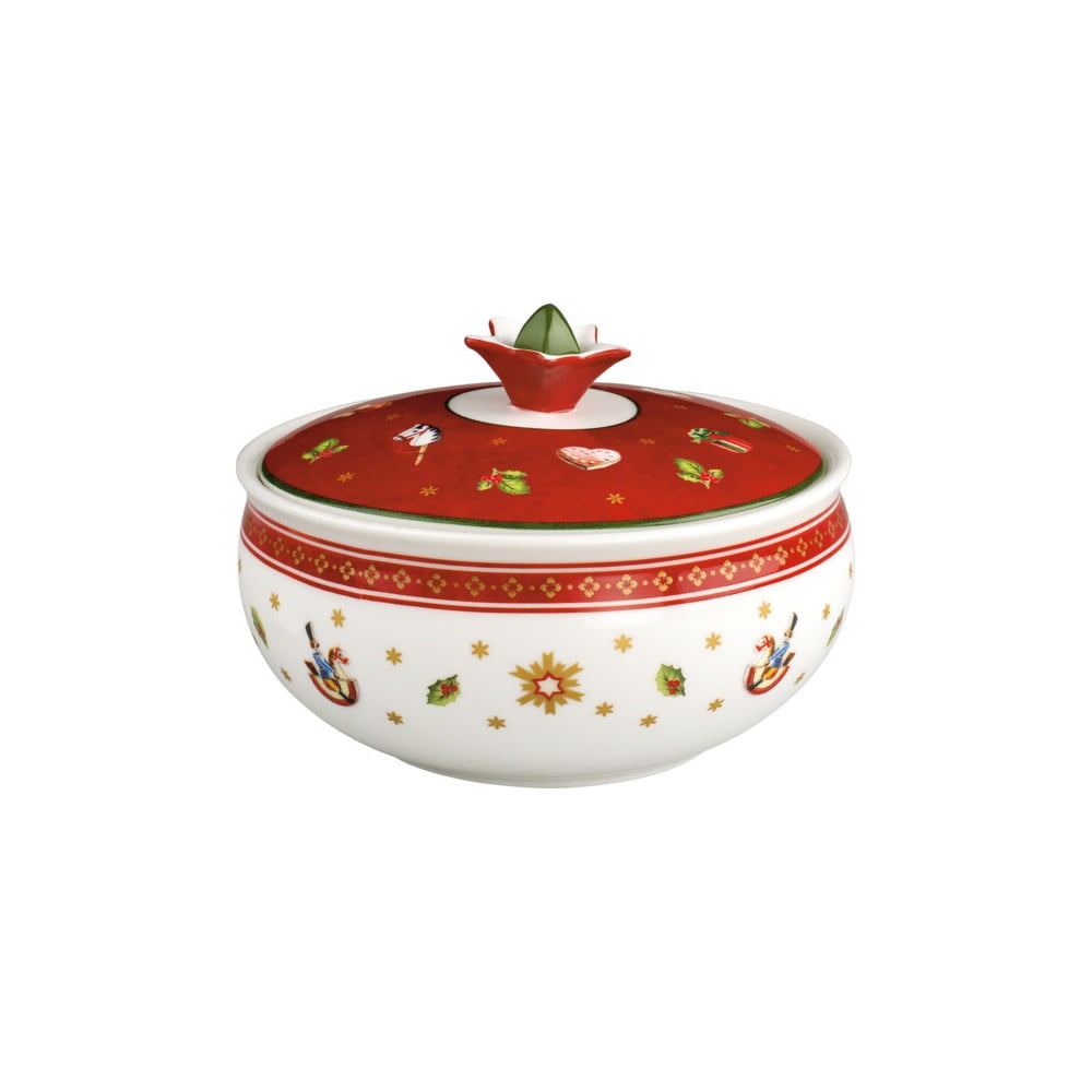 E-shop Červeno-biela porcelánová cukornička s vianočným motívom Villeroy & Boch