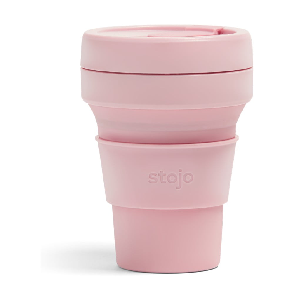 E-shop Ružový skladací cestovný hrnček Stojo Pocket Cup Carnation, 355 ml