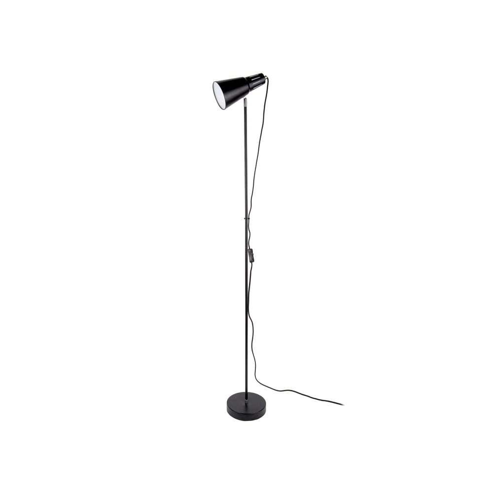 E-shop Čierna stojacia lampa Leitmotiv Mini Cone, výška 147,5 cm