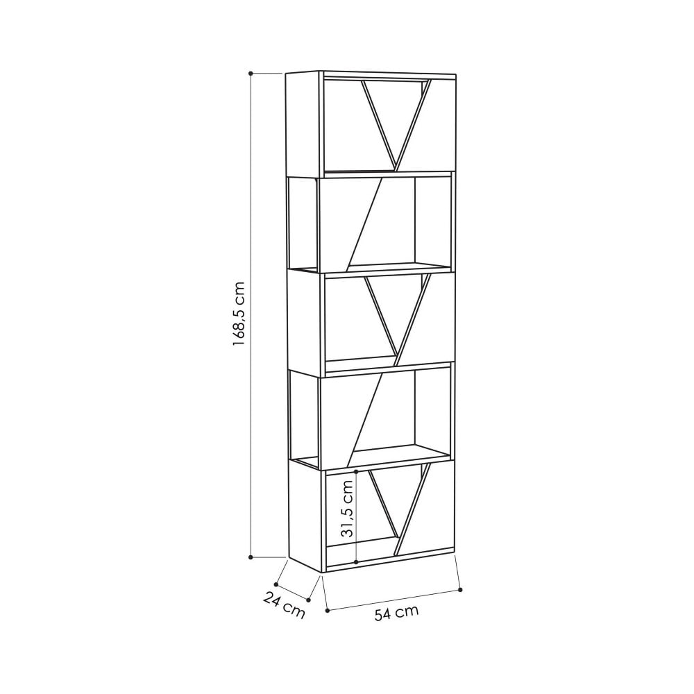 Obrázok Antracitová knižnica Homitis Frame