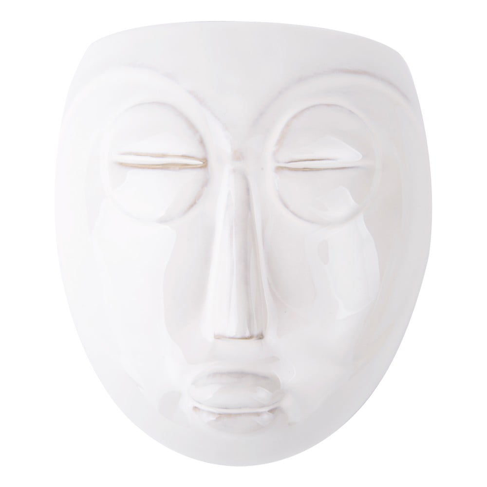 E-shop Biely nástenný kvetináč PT LIVING Mask, 16,5 x 17,5 cm