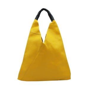 Žltá kabelka z pravej kože Andrea Cardone Karula