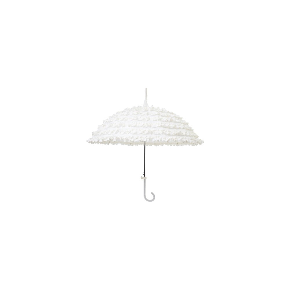 Biely dáždnik Frills, ⌀ 90 cm