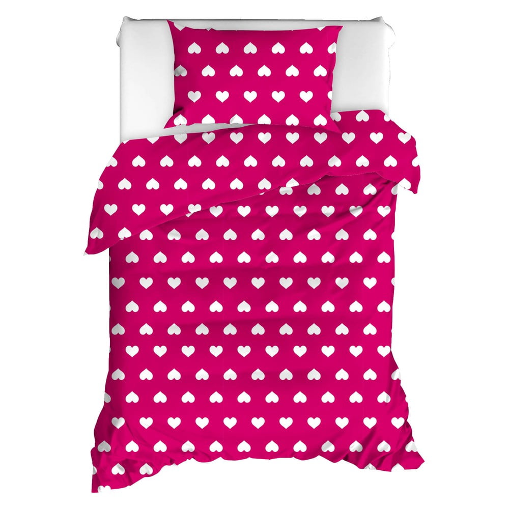 E-shop Obliečky na jednolôžko z ranforce bavlny Mijolnir Chole Red, 140 × 200 cm