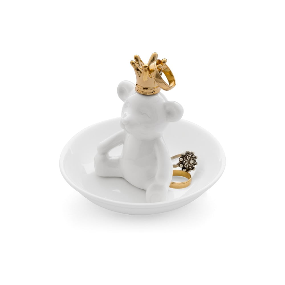 E-shop Porcelánový stojan na šperky Medvedík - Balvi