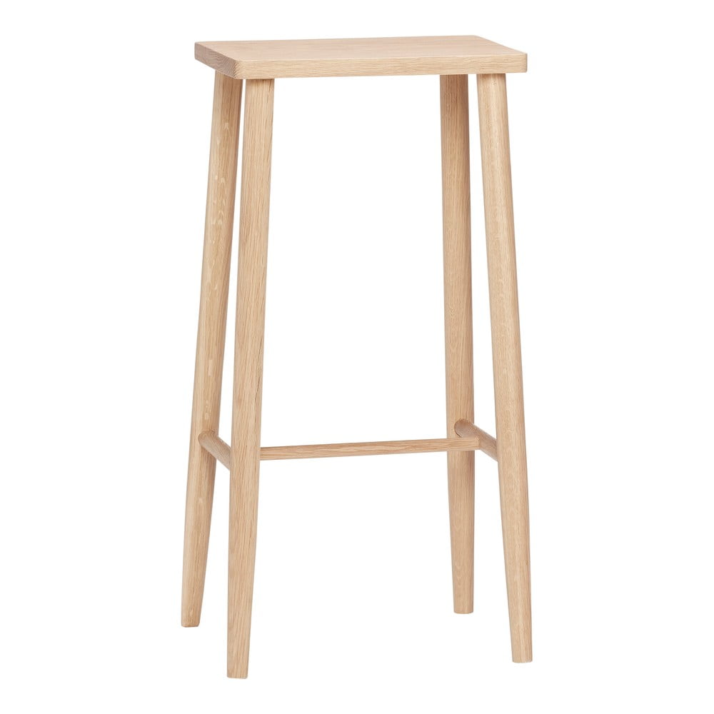 Barová stolička z dubového dreva Hübsch Folk, výška 72 cm