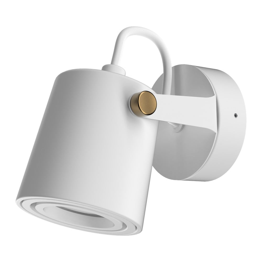 E-shop Biele nástenné svietidlo SULION Ibai, výška 11 cm