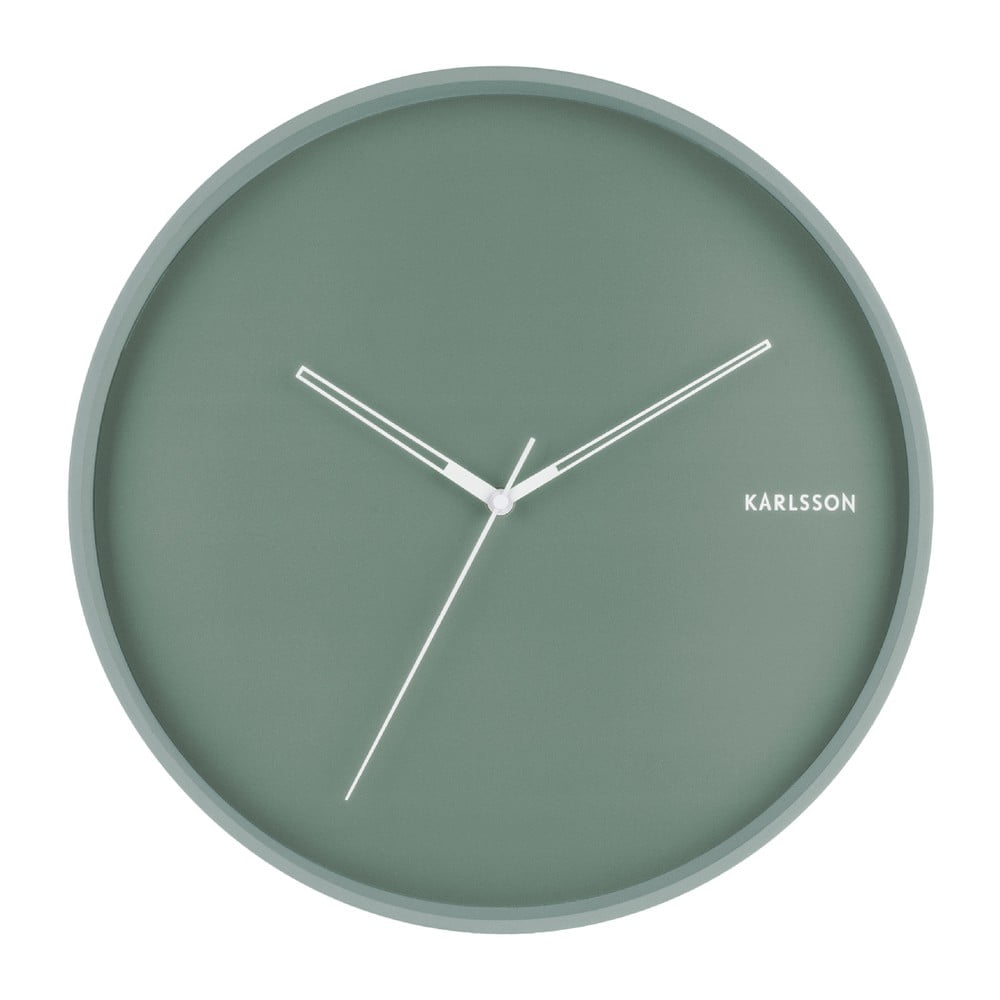 E-shop Mätovozelené nástenné hodiny Karlsson Hue, ø 40 cm