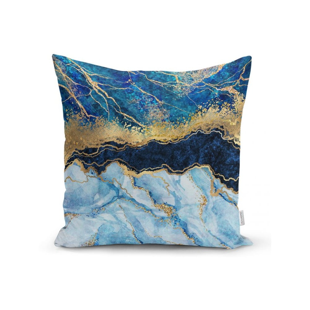 E-shop Obliečka na vankúš Minimalist Cushion Covers Marble With Blue, 45 x 45 cm