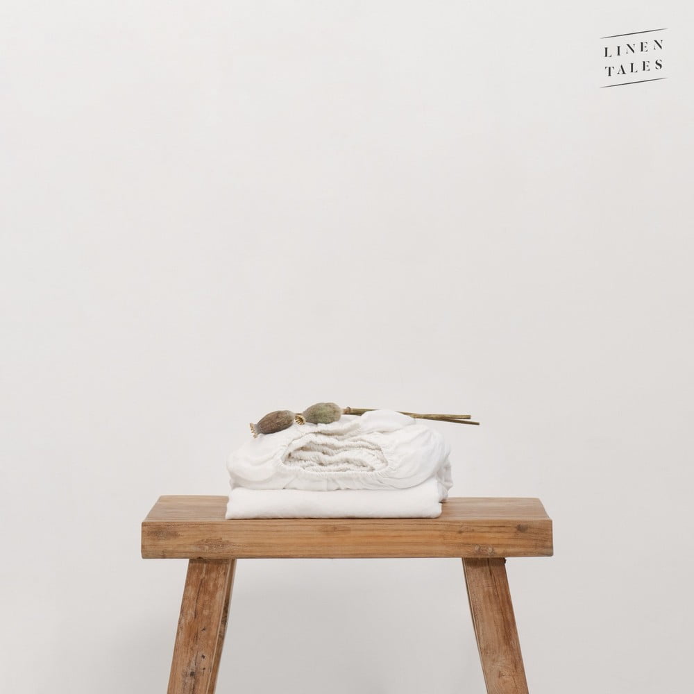 E-shop Biela plachta z konopného vlákna 200x160 cm - Linen Tales