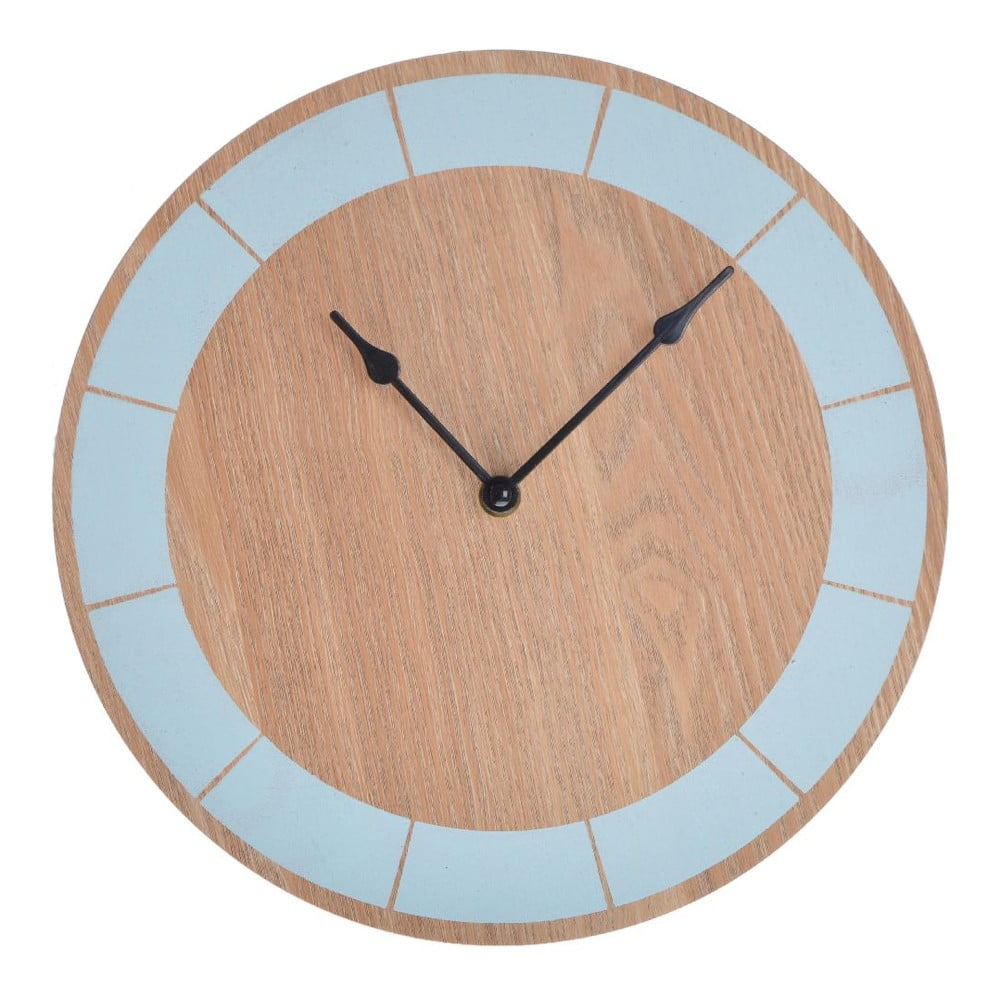 Drevené hodiny Ewax Blue, 30 cm