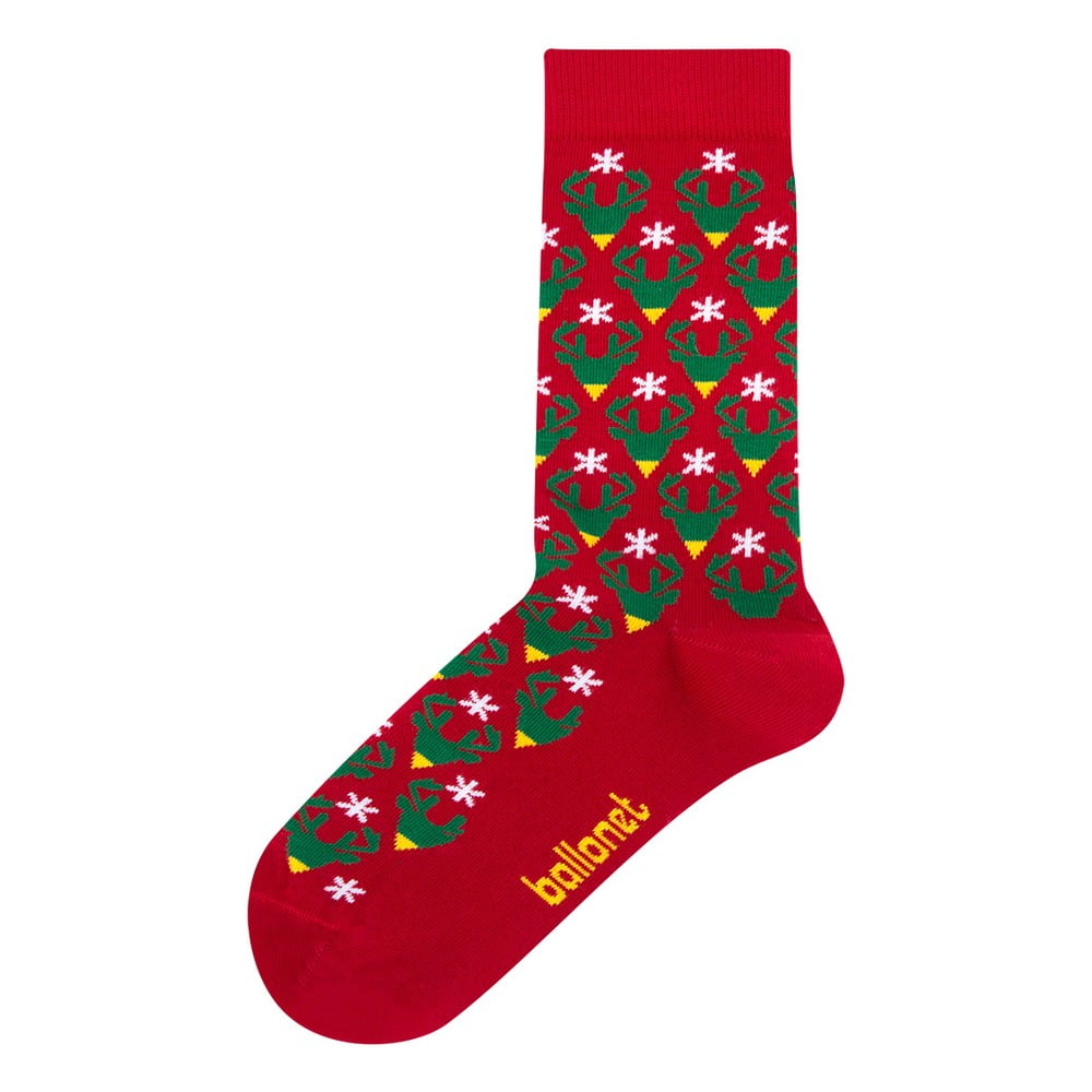 E-shop Ponožky v darčekovom balení Ballonet Socks Season's Greetings Socks Card with Caribou, veľkosť 36 - 40