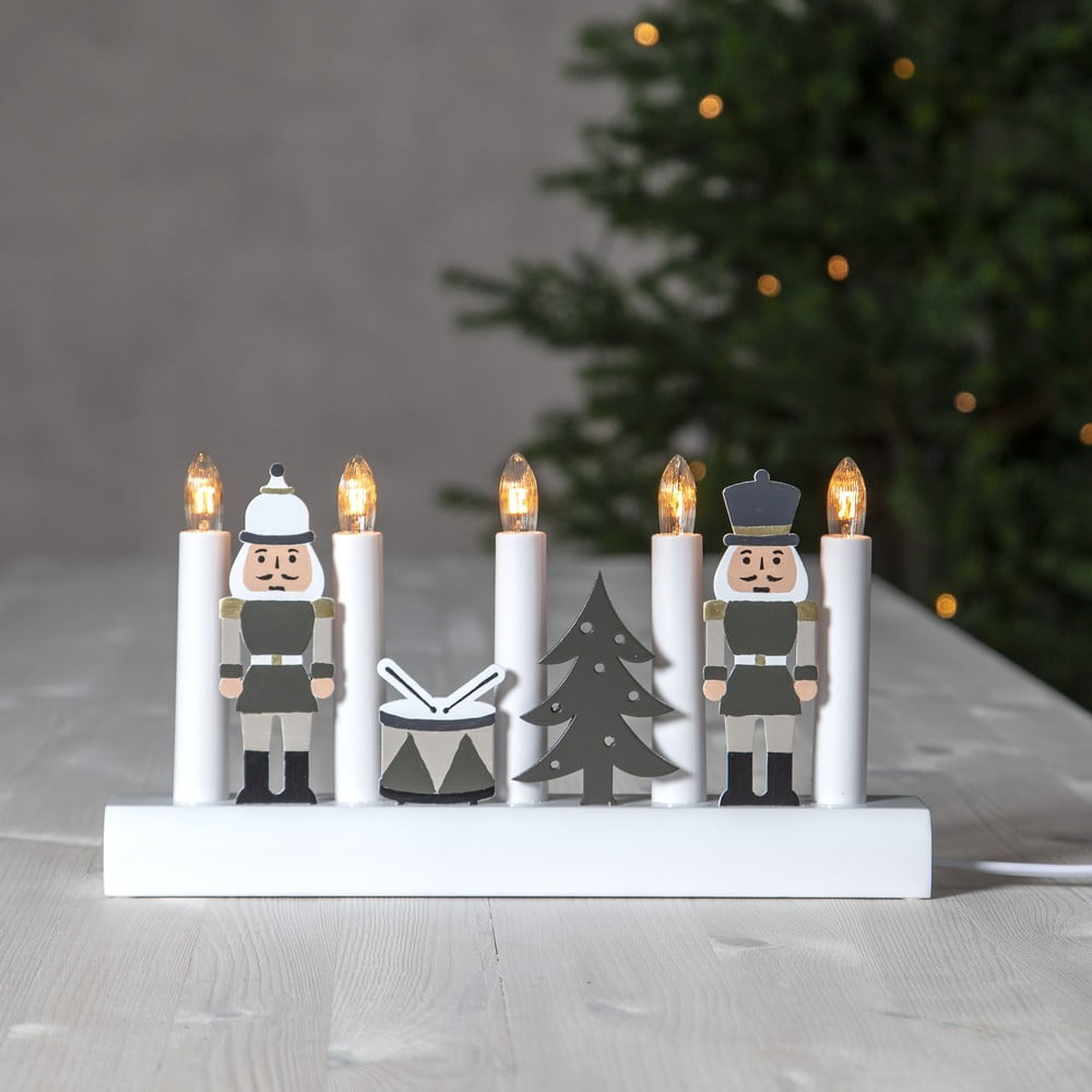 E-shop Vianočný LED svietnik Star Trading Julia, dĺžka 28 cm