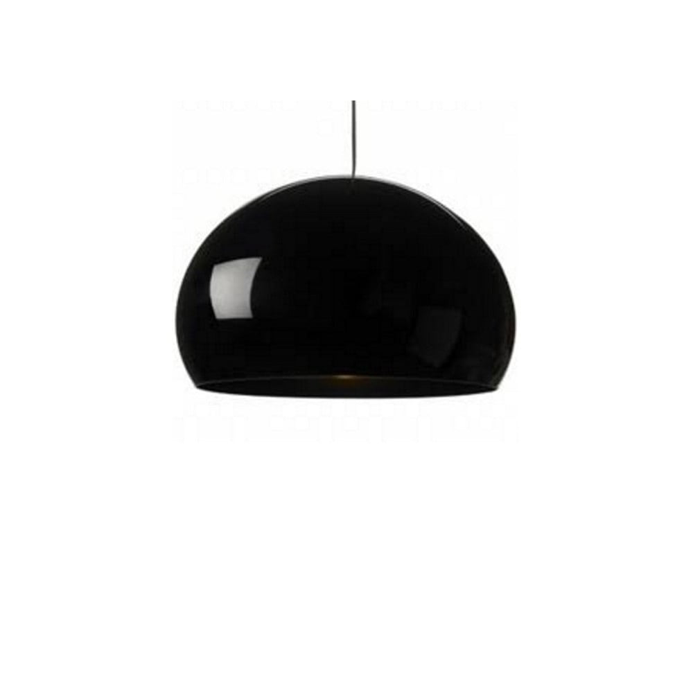 Lesklé čierne stropné svietidlo Kartell Fly, ⌀ 52 cm