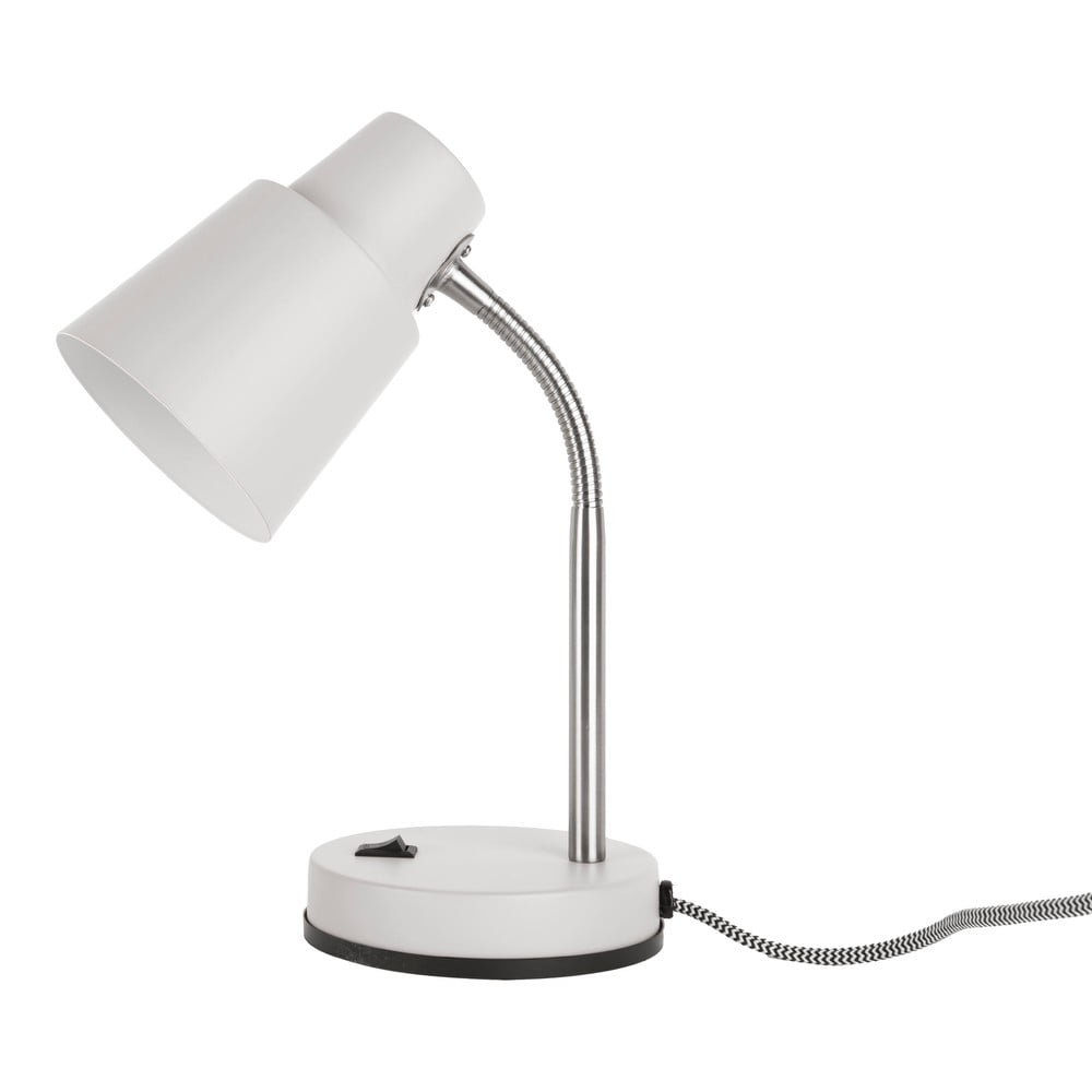 E-shop Biela stolová lampa Leitmotiv Scope, výška 30 cm