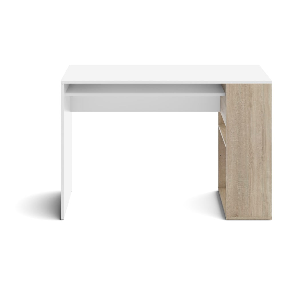 E-shop Biely pracovný stôl v dekore duba 114x50 cm Yale - TemaHome