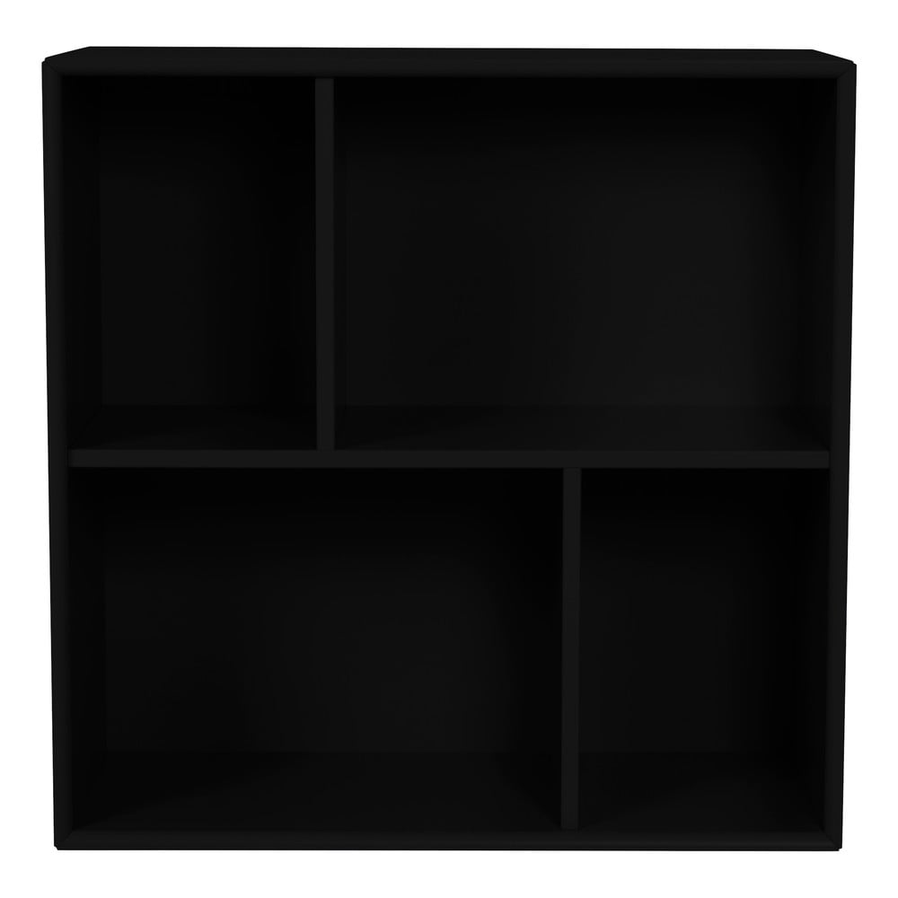 E-shop Čierna nástenná knižnica Tenzo Z Cube, 70 x 70 cm