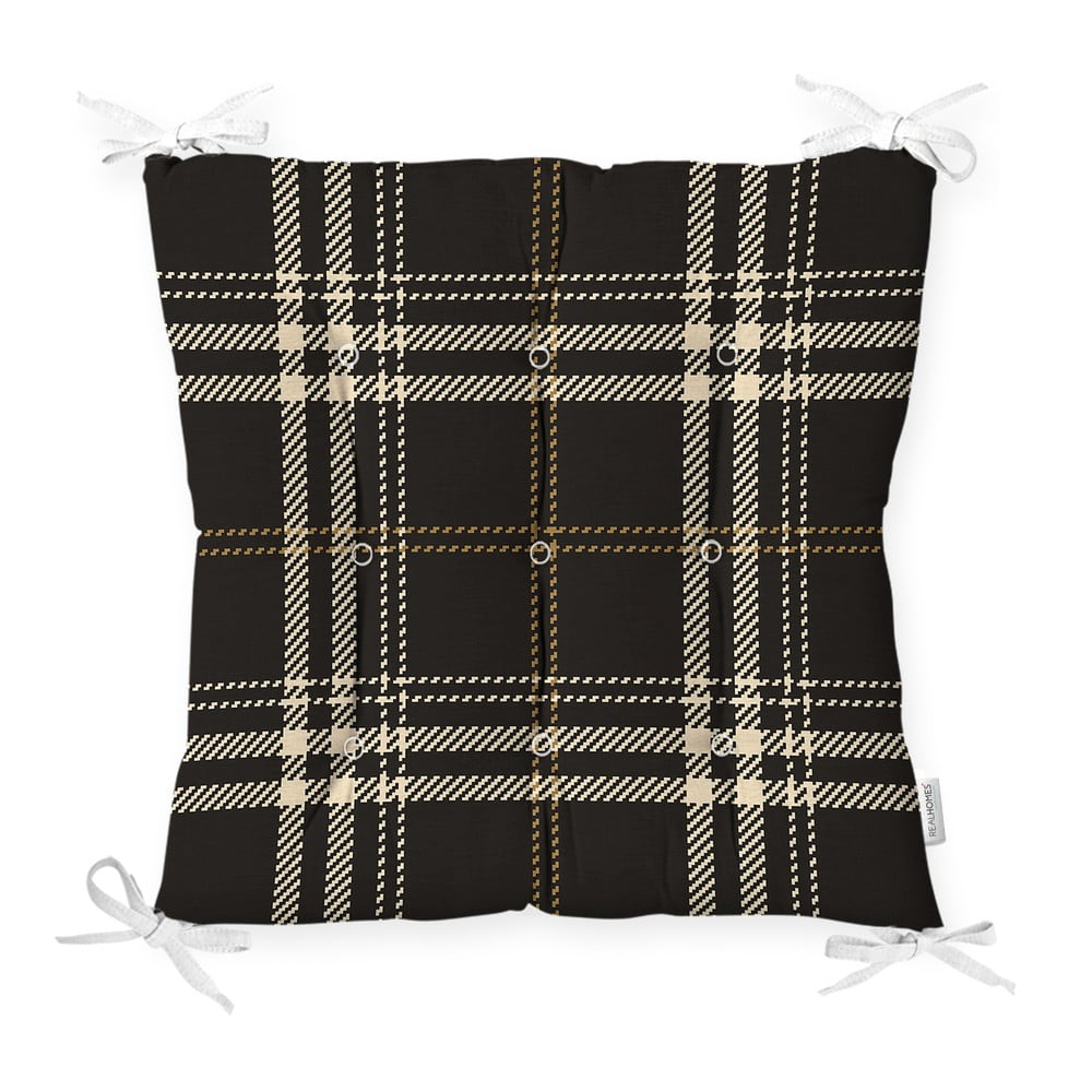 E-shop Sedák na stoličku Minimalist Cushion Covers Flannel Black, 40 x 40 cm