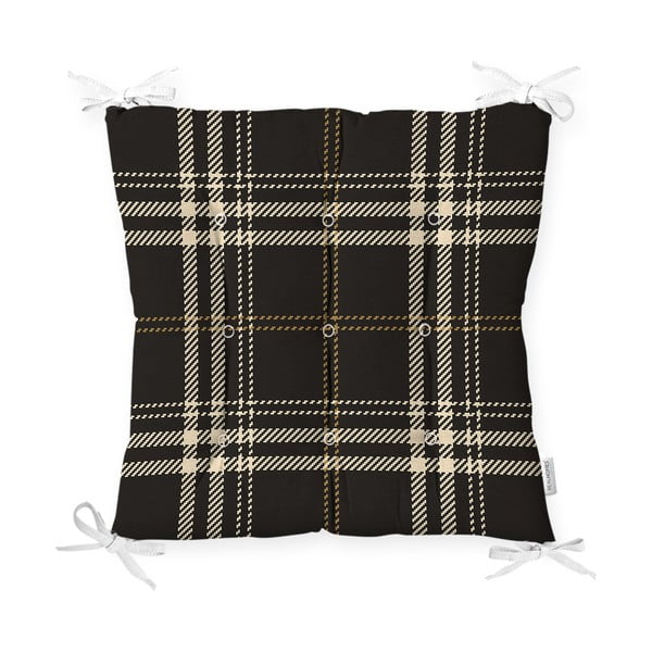 Sedák na stoličku Minimalist Cushion Covers Flannel Black, 40 x 40 cm