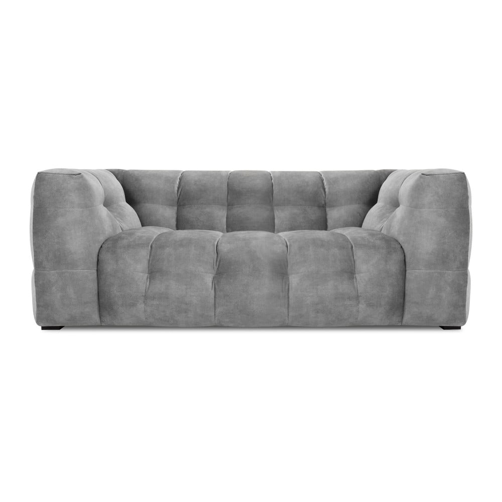 E-shop Sivá zamatová pohovka Windsor & Co Sofas Vesta, 208 cm