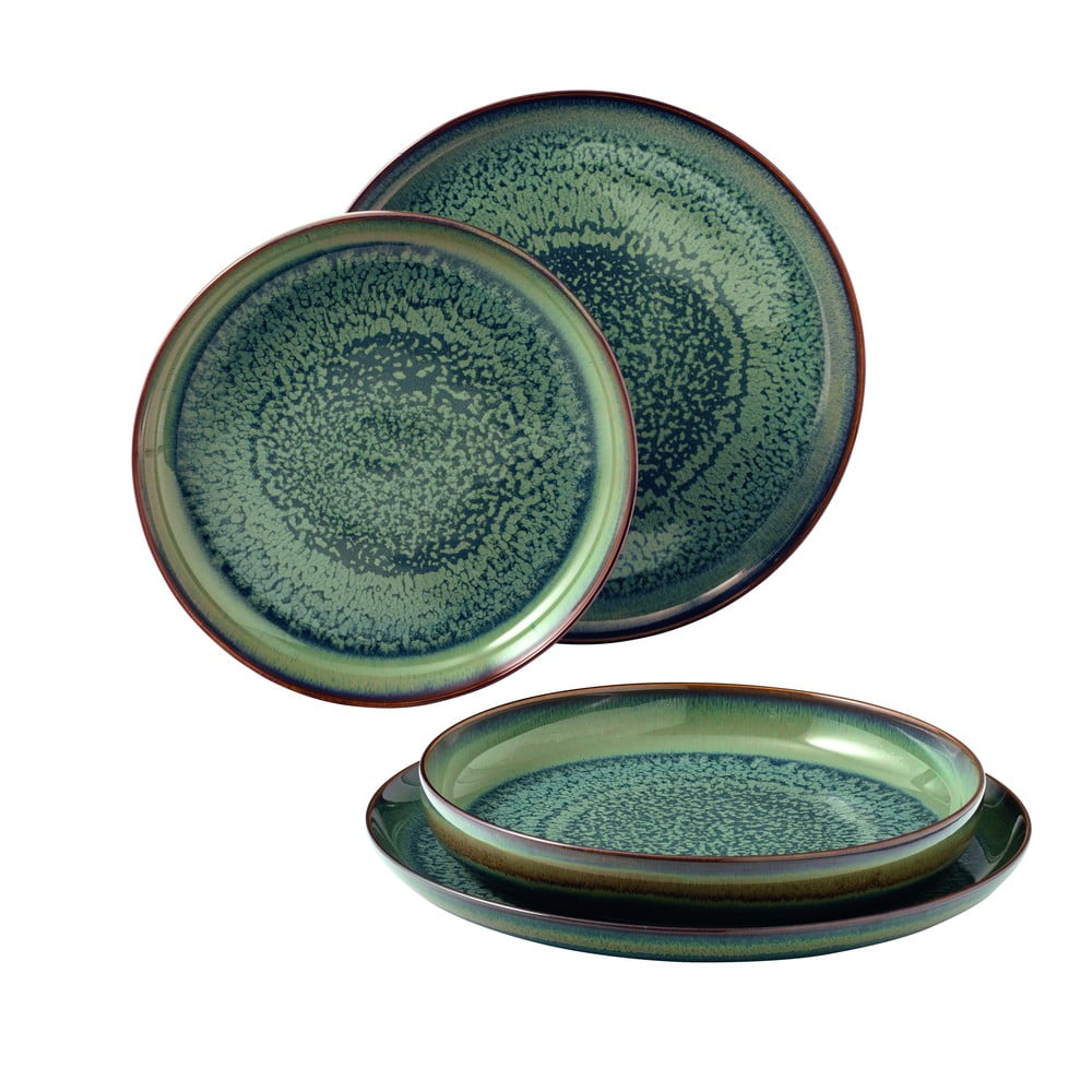 E-shop 4-dielna súprava zelených porcelánových tanierov Villeroy & Boch Like Crafted
