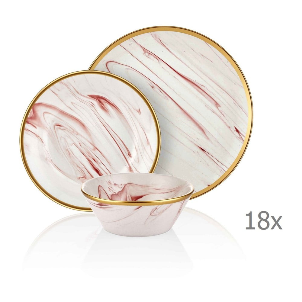 Obrázok 18-dielny set porcelánového riadu Mia Lucid Rose