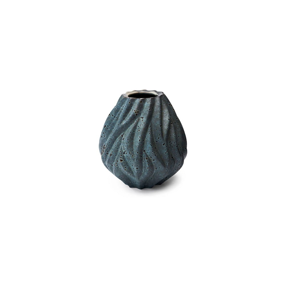 E-shop Sivá porcelánová váza Morsø Flame, výška 15 cm