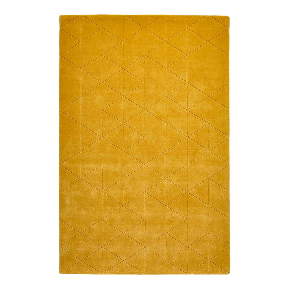 E-shop Horčicovožltý vlnený koberec Think Rugs Kasbah, 120 x 170 cm