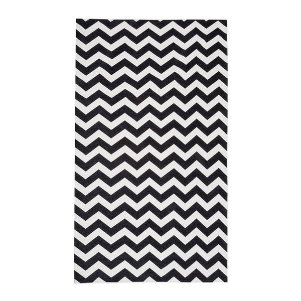 Čierno-biely behúň Floorita Optical Black White, 60 × 220 cm