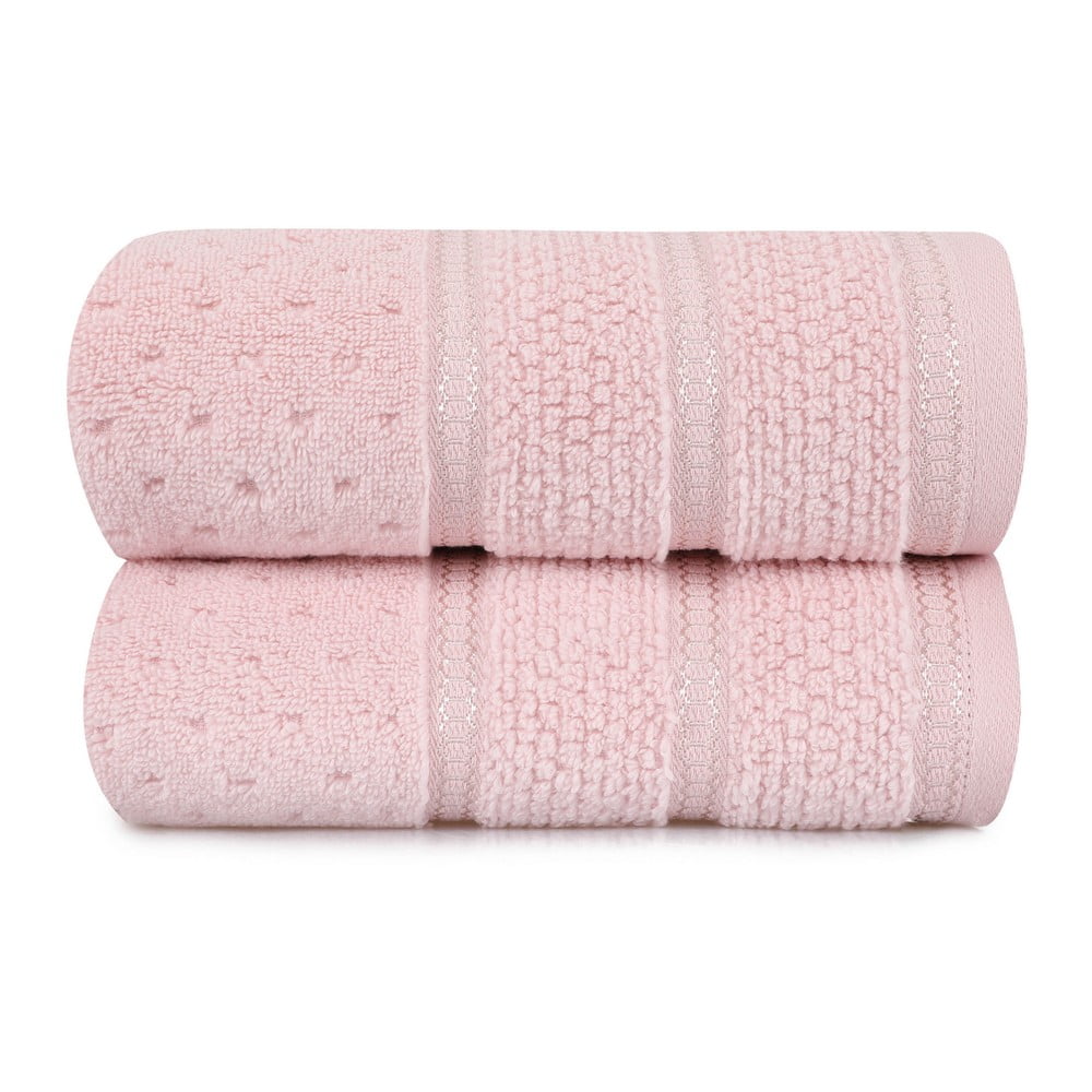 E-shop Súprava 2 ružových bavlnených uterákov Foutastic Arella, 50 x 90 cm