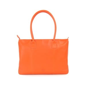Oranžová kabelka do ruky a na rameno z talianskej kože Tucano Shopper