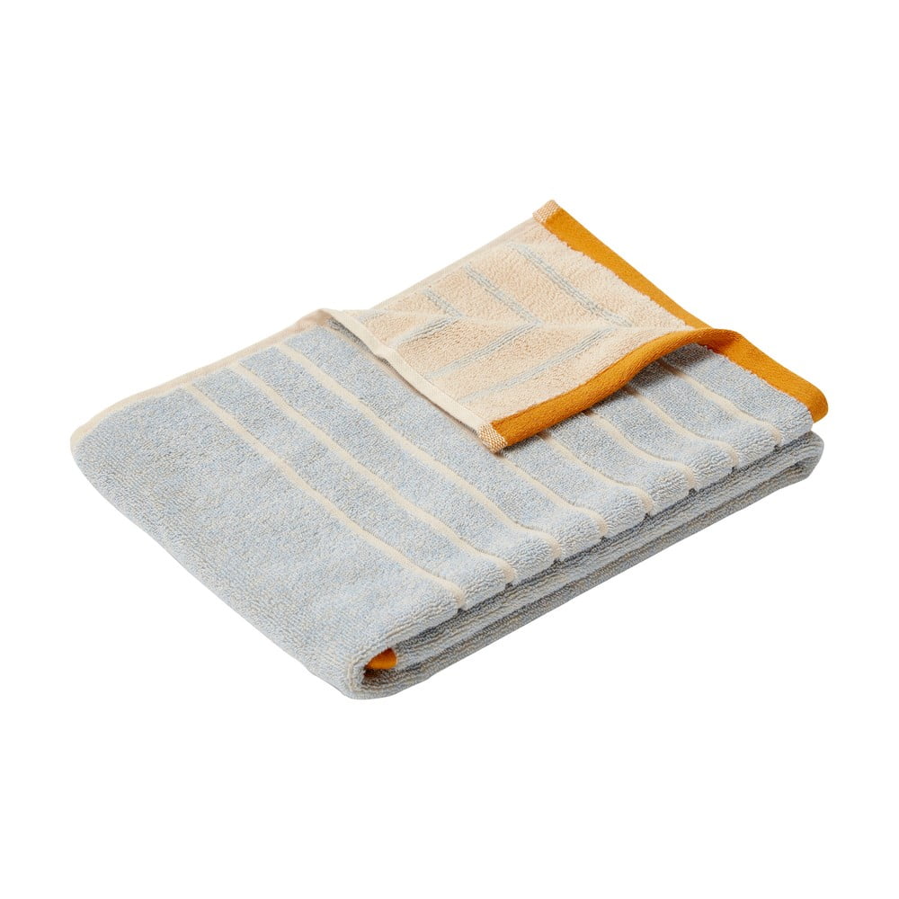 E-shop Modro-oranžový bavlnený uterák Hübsch Dora, 50 x 100 cm
