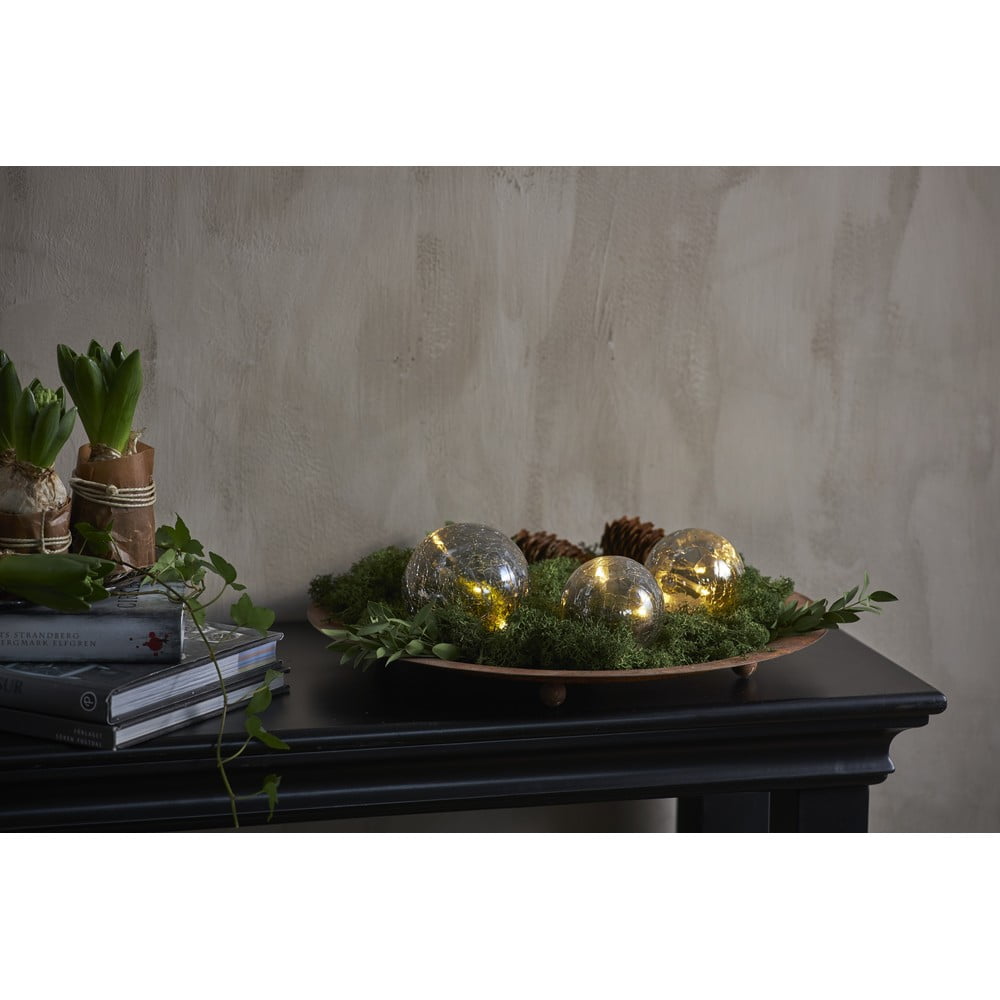 E-shop Sivá vianočná svetelná LED dekorácia Star Trading Triss, dĺžka 77 cm