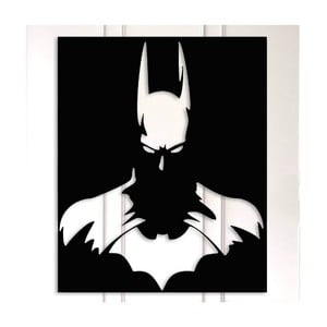 Čierna kovová nástenná dekorácia Batman