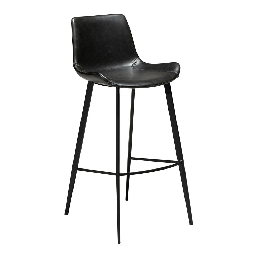 E-shop Čierna barová stolička z imitácie kože DAN–FORM Denmark Hype, výška 102 cm