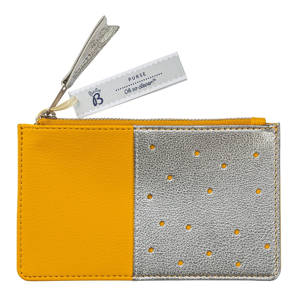 E-shop Žltá peňaženka s kapsou v striebornej farbe Busy B Flight