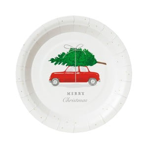 Sada 12 papierových tanierov Talking Tables Car and Tree, ⌀ 18 cm