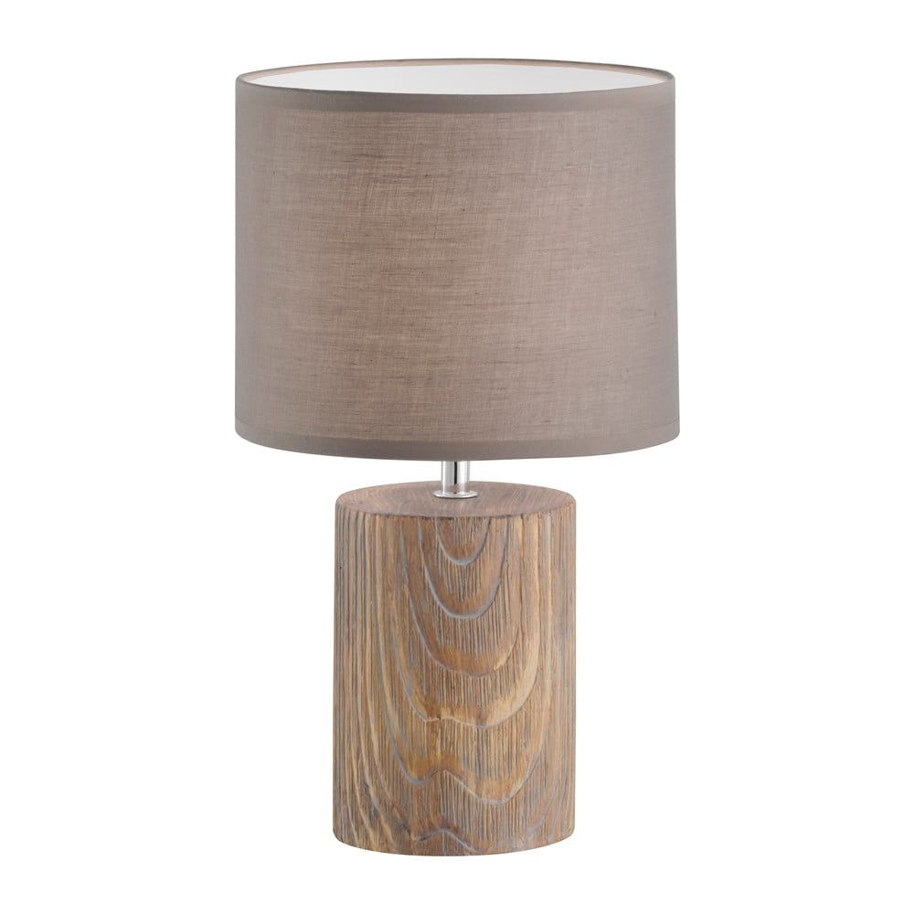 E-shop Hnedá stolová lampa Fischer & Honsel Malik, výška 35 cm