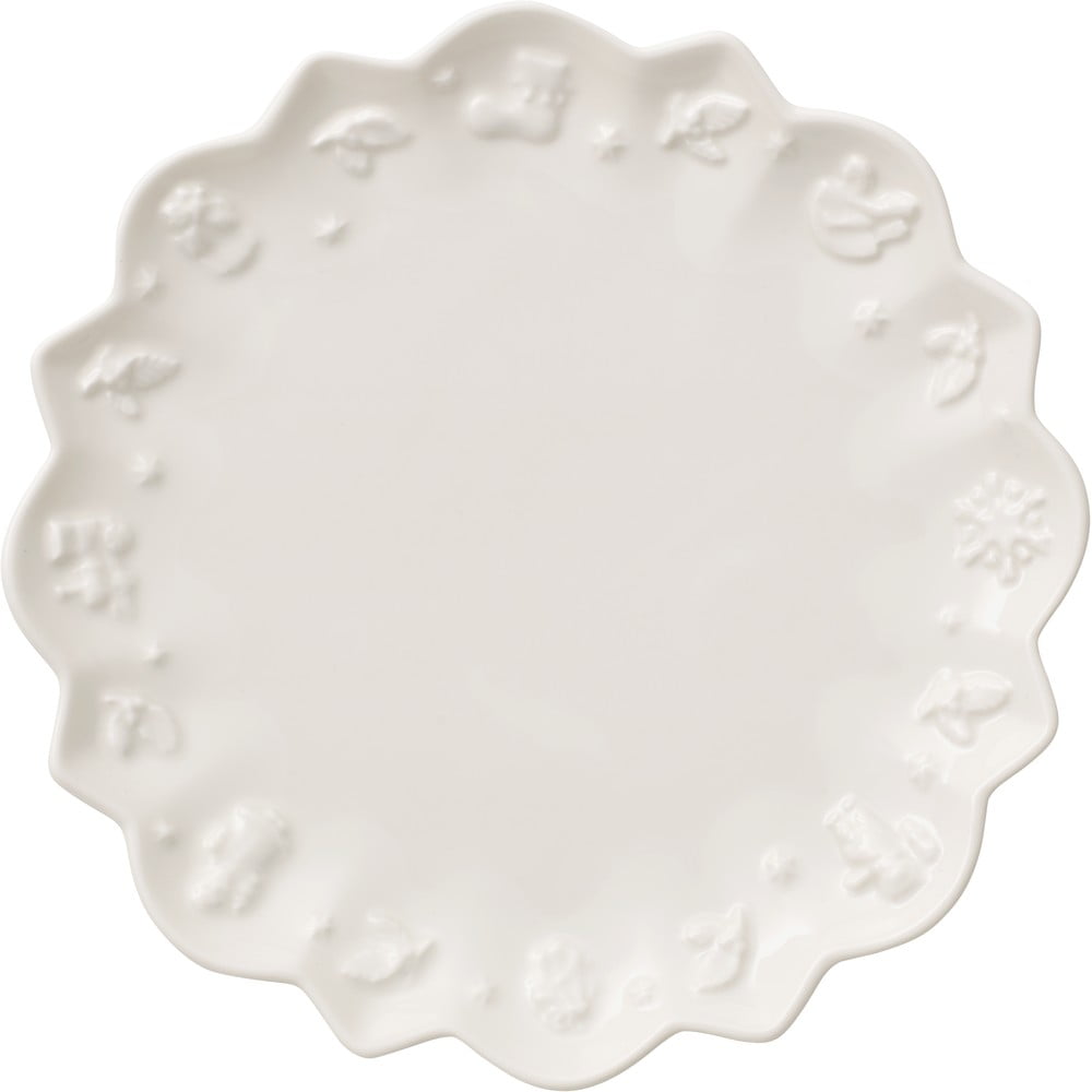 E-shop Biely porcelánový tanier s vianočným motívom Villeroy & Boch, ø 18,5 cm