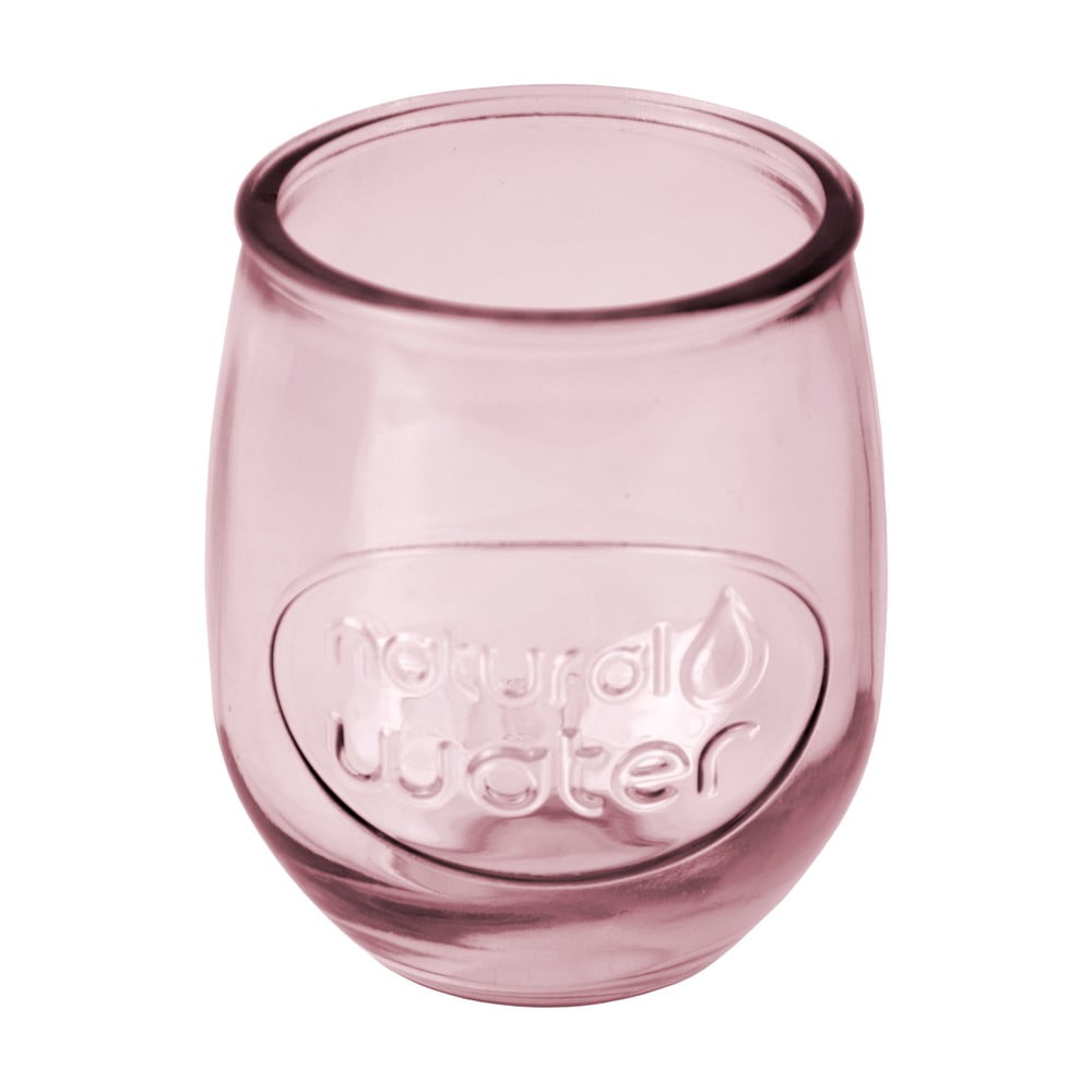 Ružový pohár z recyklovaného skla Ego Dekor Water, 0,4 l