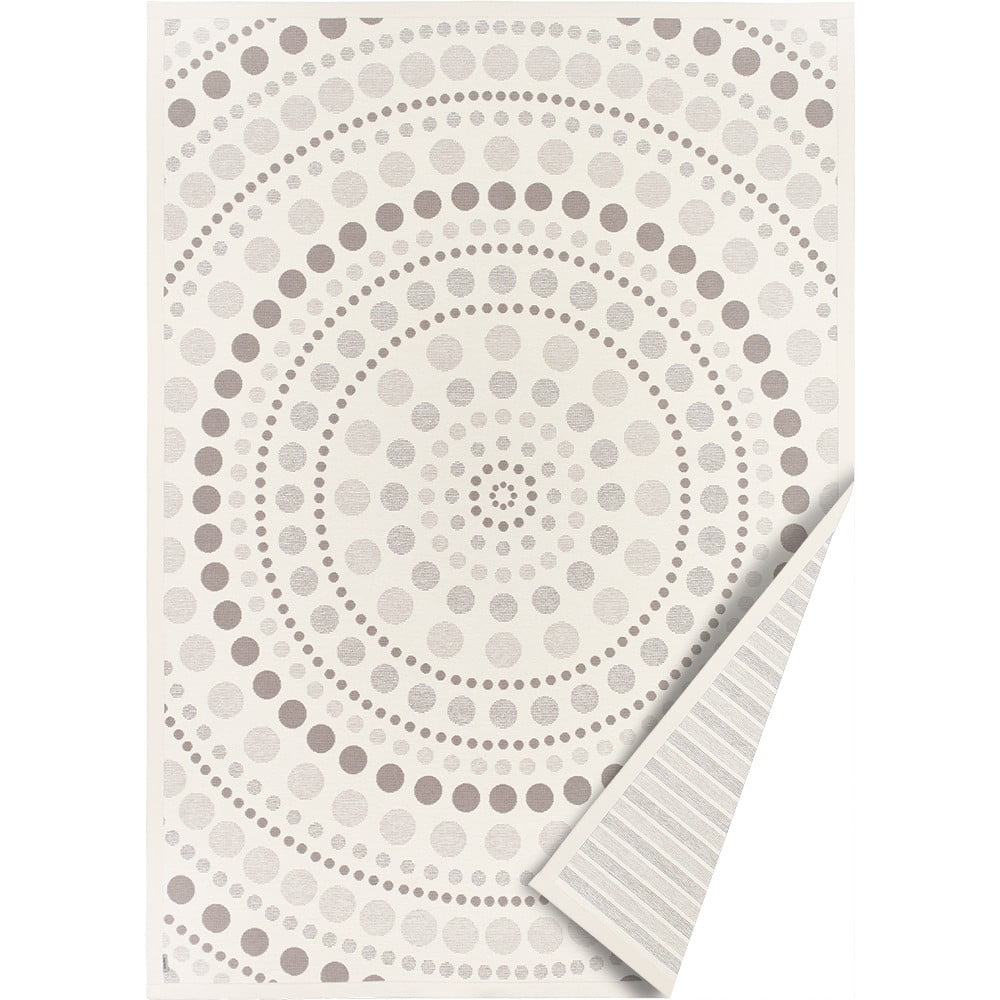 E-shop Bielo-sivý obojstranný koberec Narma Oola, 70 x 140 cm