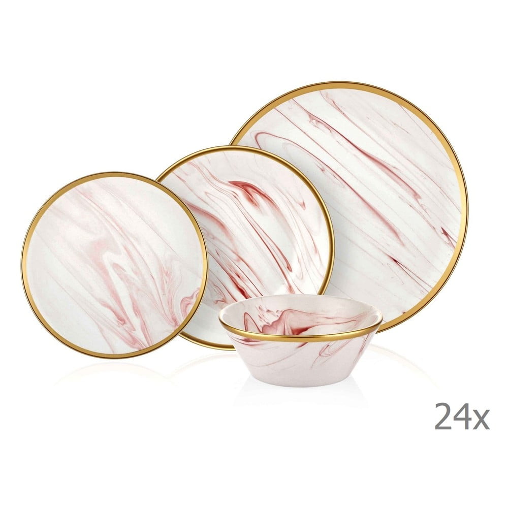 Obrázok 24-dielny set porcelánového riadu Mia Lucid Rose