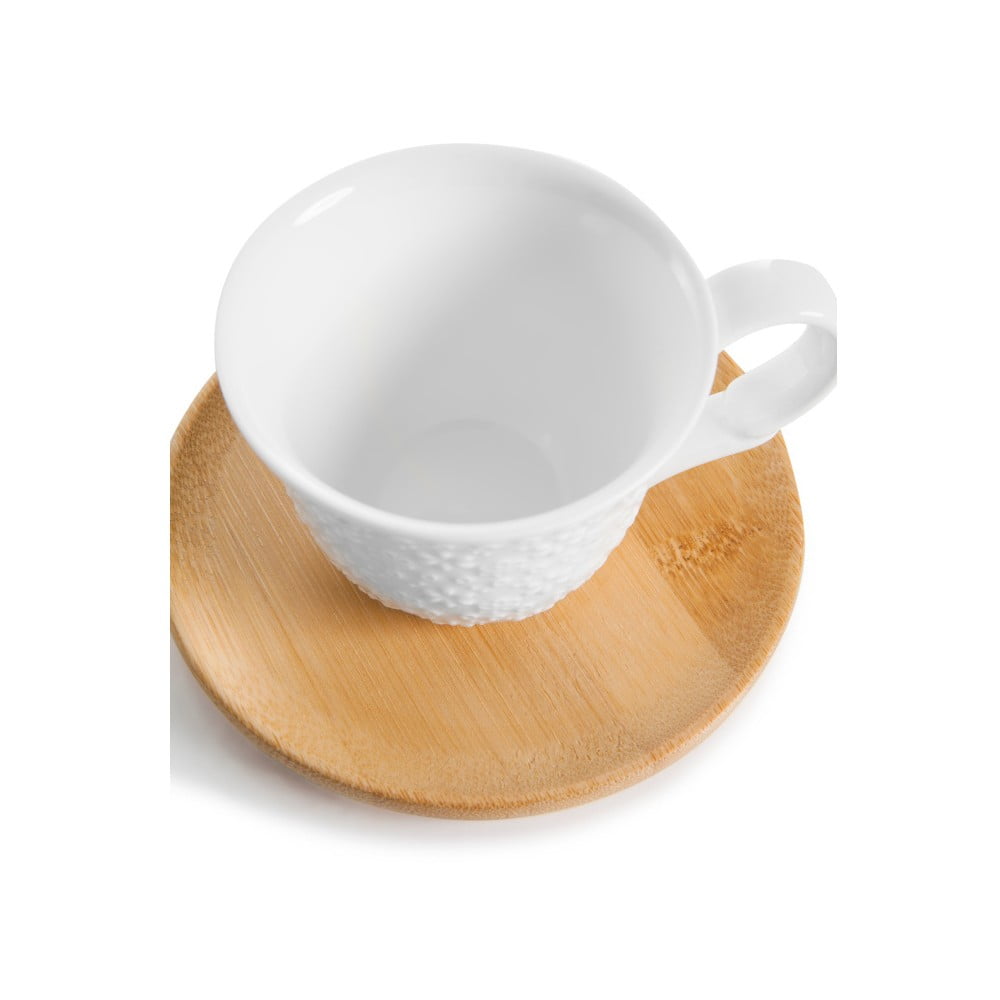 E-shop Hnedé porcelánové/bambusové šálky v sade 2 ks na espresso 0.1 l Flo - Bambum