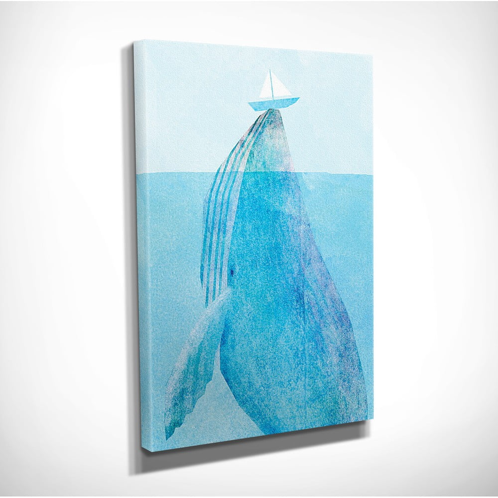 E-shop Nástenný obraz na plátne Whale, 30 × 40 cm