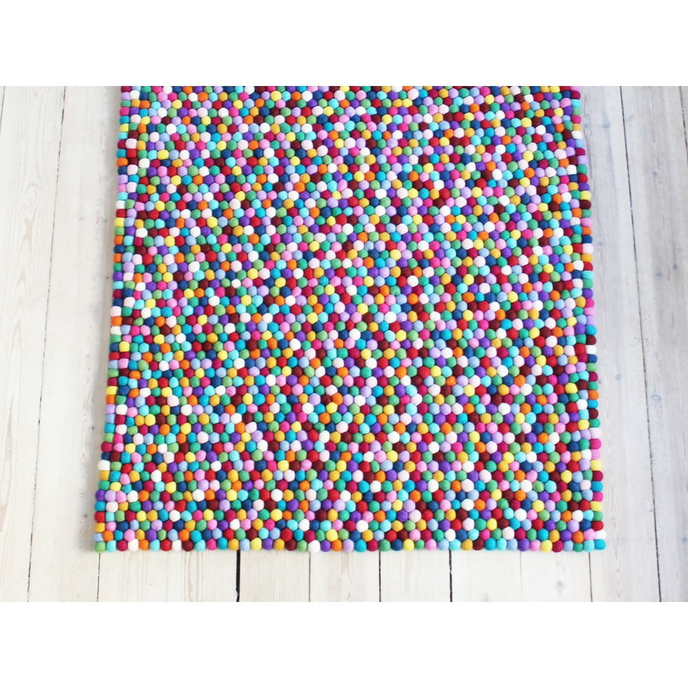 Obrázok Guľôčkový vlnený koberec Wooldot Ball rugs Multi, 100 x 150 cm