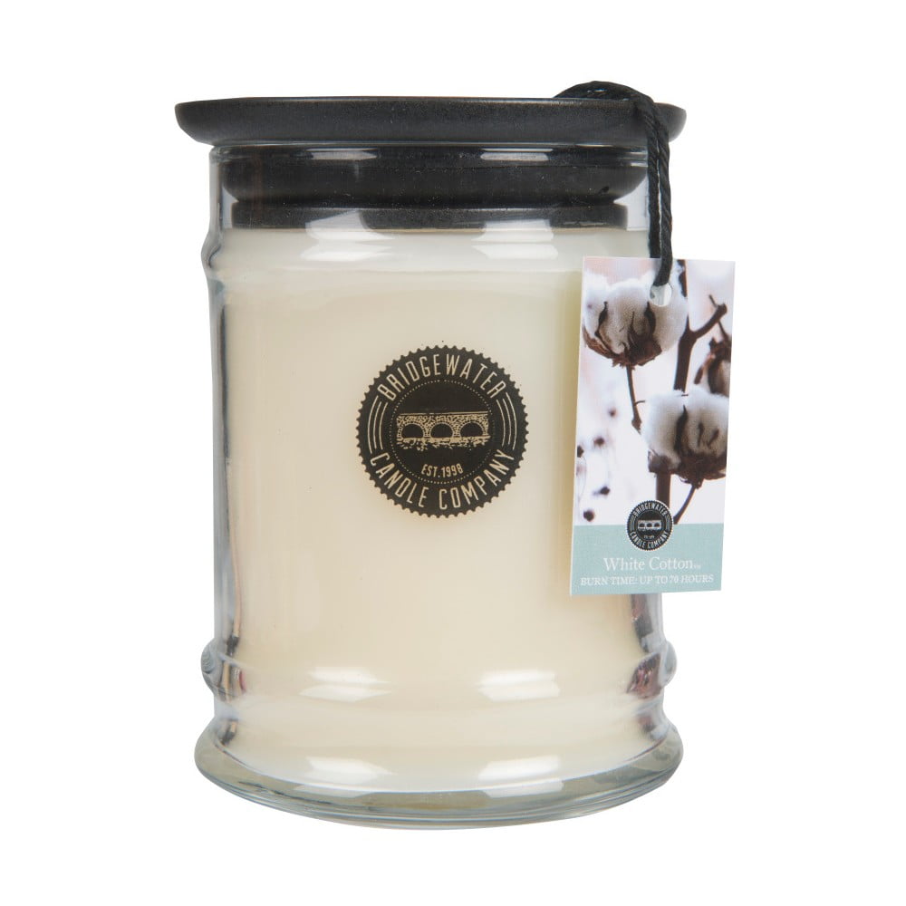 E-shop Aromatická sviečka v sklenenej dóze s vôňou bavlny Bridgewater candle Company, doba horenia 65 - 85 hodín