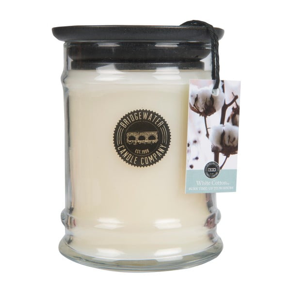 Aromatická sviečka v sklenenej dóze s vôňou bavlny Bridgewater candle Company, doba horenia 65 - 85 hodín