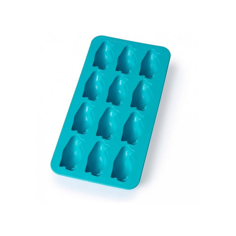 E-shop Modrá silikónová forma na ľad Lékué Penguin, 12 kociek